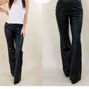 SPANX Black leather‎ like Flare Pants Sleek Boot Cut Design medium tall